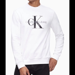 Áo Calvin Klein Sweatshirts Monogram Logo White 40GC200 103