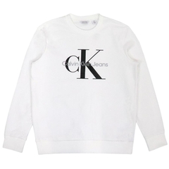 Áo Calvin Klein Sweatshirts Monogram Logo White 40GC200 103