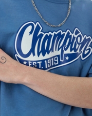 Áo Champion Midweight Tailwind Script Logo Blue T79497