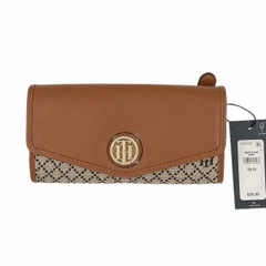 Ví Tommy Hilfiger Logo Flag Wallet Tan Dark Chocolate 69J8710 240