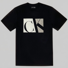 Áo Calvin Klein Matte Metallic Monogram Black 40JM829 001