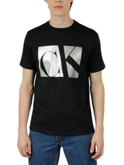 Áo Calvin Klein Matte Metallic Monogram Black 40JM829 001