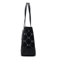 Túi Tote MLB Diamond Monogram Jacquard NY Black 3AORL014N 50BKS