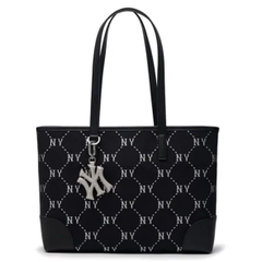 Túi Tote MLB Diamond Monogram Jacquard NY Black 3AORL014N 50BKS