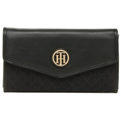 Ví Tommy Hilfiger Flap Wallet Diamond Black Tonal 6941014 990