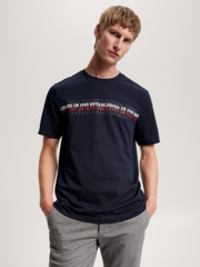 Áo Tommy Hilfiger Center Chest Stripe Desert Sky MW32618 400