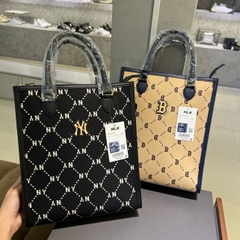 Túi Tote MLB DIA Monogram NY Black 7ACRMD24N 50BKS