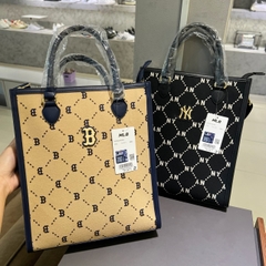Túi Tote MLB DIA Monogram B Beige 7ACRMD24N 43BGS