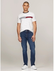 Áo Tommy Hilfiger Signature Flag Stripe Logo White 78JA523 110