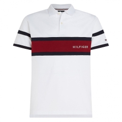 Áo Polo Tommy Hilfiger Regular Fit Colorblock Logo White 78J9767 100