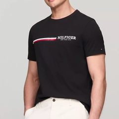 Áo Tommy Hilfiger New York Stripe Graphic Black 78JA965 001