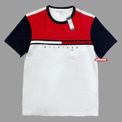 Áo Tommy Hilfiger Colorblock Flag Stripe Logo White Multi 78JB107 100