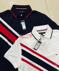 Áo Polo Tommy Hilfiger Regular Fit Banner Stripe White 78JA988 100