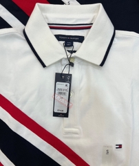 Áo Polo Tommy Hilfiger Regular Fit Banner Stripe White 78JA988 100