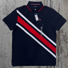 Áo Polo Tommy Hilfiger Regular Fit Banner Stripe Navy 78JA988 410