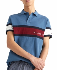 Áo Polo Tommy Hilfiger Regular Fit Colorblock Logo Blue 78J9767 421