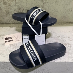 Dép Tommy Hilfiger Jacquard Pool Slide Space Blue FW07845 400