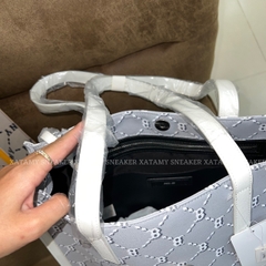 Túi Tote MLB Monogram Diamond Jacquard Boston Red Sox Màu Xám Trắng 3AORM012N-43GRS