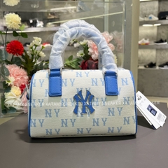 Túi MLB Classic Monogram Jacquard Small Boston Bag NY Sky Blue 3ABWS014N 50SBD