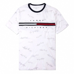 Áo Tommy Hilfiger Signature Flag Stripe Logo White 78JA523 110