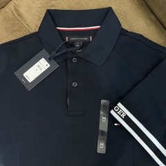 Áo Polo Tommy Hilfiger Slim Fit Monotype Cuff Navy MW34737 401