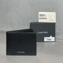 Ví Calvin Klein Saffiano Leather Slim Bifold Wallet Black 4720 0500 010