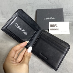 Ví Calvin Klein Saffiano Leather Slim Bifold Wallet Black 4720 0500 010