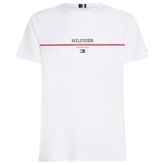 Áo Tommy Hilfiger Stripe Graphic Established 1985 White MW35464 100
