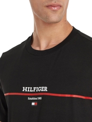 Áo Tommy Hilfiger Stripe Graphic Established 1985 Black MW35464 001