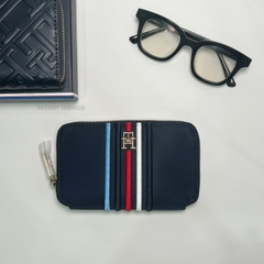 Ví Tommy Hilfiger Stripe Large Zip Wallet Space Blue AW16018 400