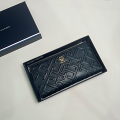 Ví Tommy Hilfiger Iconic Large Zip Wallet Mono Space Blue AW15272 400