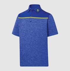 Áo nam cộc tay FJ Spacedye Block Lisle, Self Collar - 87299