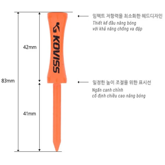 KOVISS - HT200 Wood step tee 83mm (nửa trên 42mm)