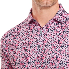 Áo nam cộc tay FJ Primrose Print Lisle Spread Collar - 82336