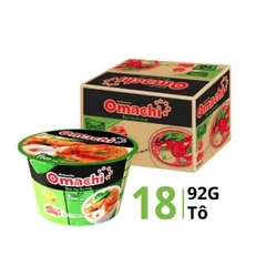 Mì tô Omachi Lẩu Tôm Càng - Thùng 18 Tô x 92g
