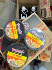 Mì trộn Tô Omachi Tôm phô mai trứng muối thùng 12 tô /105g