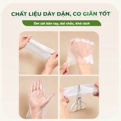 Găng tay đa dụng Bịch lớn 300 cái TPE TOPGIA tặng móc treo