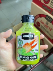 CHINSU -MUỐI ỚT ĐỎ + MUỐI ỚT XANH CHAI 200g