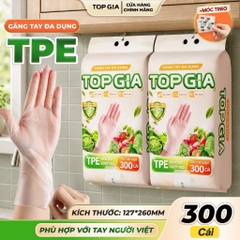 Găng tay đa dụng Bịch lớn 300 cái TPE TOPGIA tặng móc treo