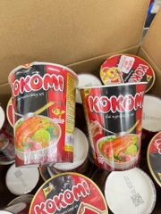 Mì Ly Nước Kokomi chua cay tôm 1 thùng mỳ 24 ly x 60g