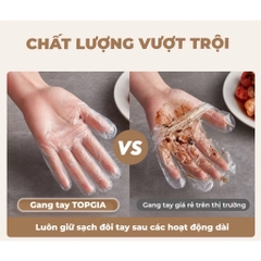 Găng tay đa dụng Bịch lớn 300 cái TPE TOPGIA tặng móc treo