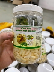 Tỏi lý sơn ngâm ớt xiêm xanh hủ 500g