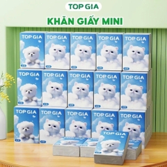 Combo 10 gói khăn giấy bỏ túi mini TopGia 4 lớp 80 lần rút