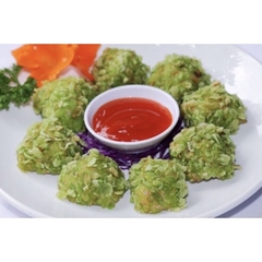 Chả Cá Viên Tẩm Cốm Dẹp Xanh - Túi 500Gr