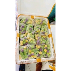 Xôi Chiên Phồng Cắt Khúc 3 Màu - Khay 1Kg