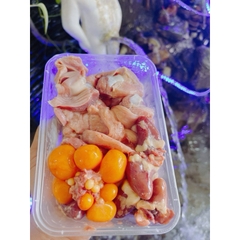 Tràng trứng gà non lòng mề tim gan hộp 500g