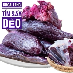 Khoai lang Tím sấy dẻo không đường, vị ít ngọt. túi 450g