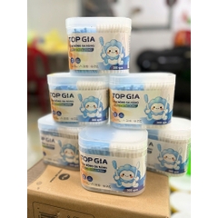Combo 4 hộp bông ngoáy tai Topgia đa năng đầu bông mềm mịn tiện lợi moi hop 300 que