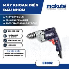 MÁY KHOAN ĐIỆN ĐẦU NHÔM MAKUTE ED002