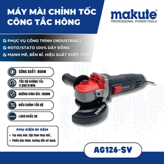Máy mài (công tắc hông) AG126-SV (chỉnh tốc)